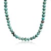 COAI Men's Gemstone Ball Chain, African Turquoise, Stainless Steel, African