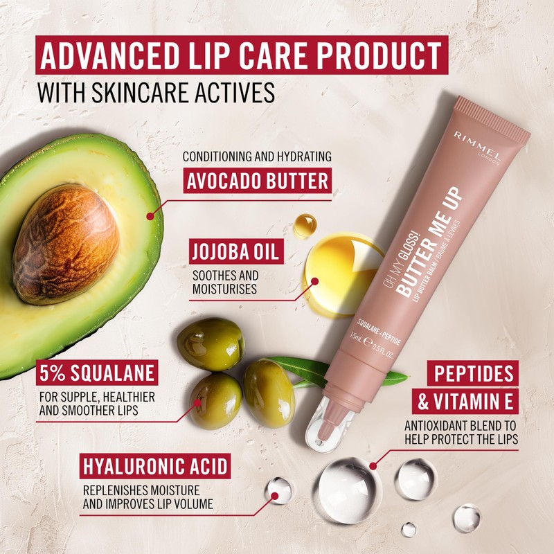 Rimmel Oh My Gloss! Butter Me Up, 004 Red Velvet