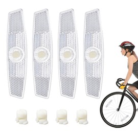 BOHUIZ 4Pcs Bike Spoke Reflectors, Bicycle Wheel Reflectors Bicycle Reflectors for Night Riding Safety Warning Spoke Reflector for Mountain Bikes & Road Bikes