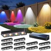 JOFIOS Fence Lights Solar Powered 12 Pack, Warm White, Cool