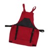 Gardening Apron Dark Red 210D PVC Waterproof Fabric Regulable Straps