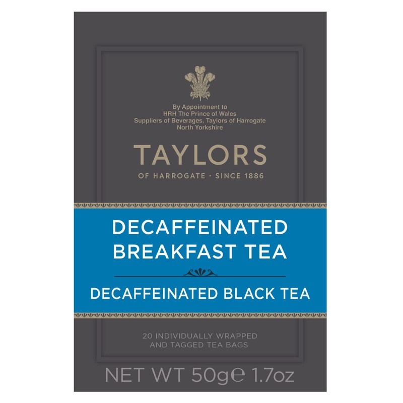 Taylors of Harrogate Decaffeinated Breakfast, Black Tea, Individually Wrapped Bags,
