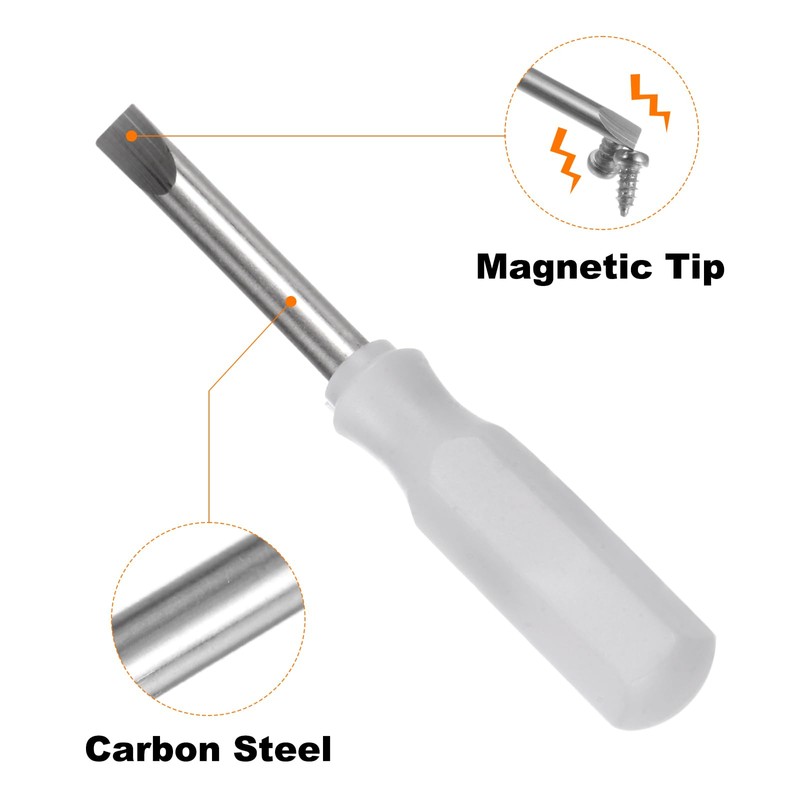 HARFINGTON 2Pcs SL3.0 Mini Slotted Screwdriver 3mm Magnetic Flat Head