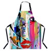 Xuwenz Rainbow Face Apron for Women Men, Adjustable Apron Cooking