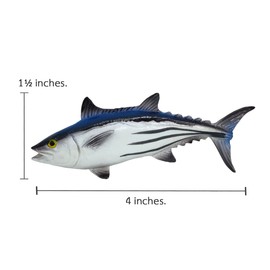 WitnyStore 4" Long Atlantic Skipjack Tuna Fish 3D Resin Fridge Magnet Sea Fishes and Marine Mammal Aquatic Life Animals Refrigerator Magnets Decorative Collectibles