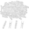 KIMOBER 1.37Inch Transparent Plastic Clear Clips,Craft Clothespins Binder Clips Peg