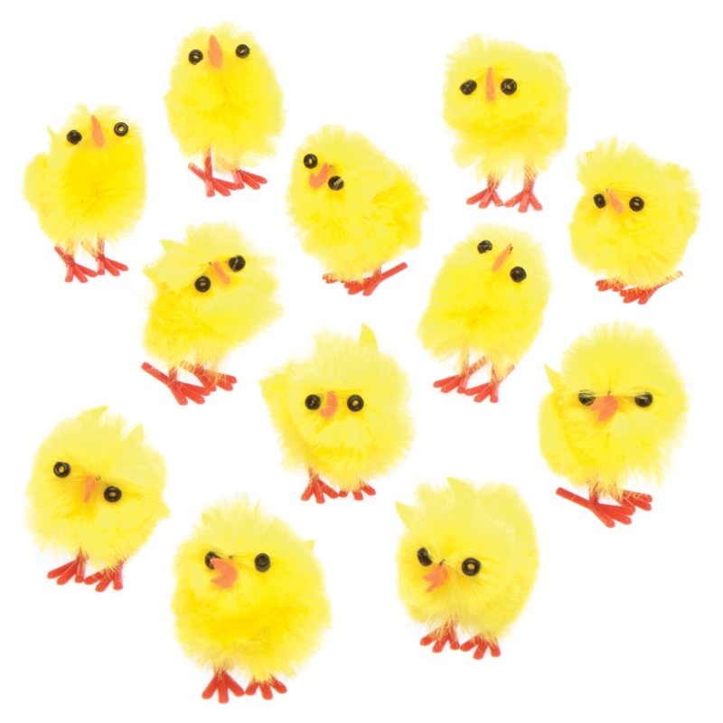 Baker Ross Fluffy Mini Chicks - Easter Decoration - for