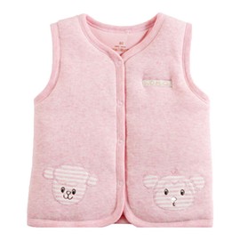Monvecle Baby Warm Vests Unisex Infant to Toddler Padded Waistcoat (3T-4T, Pink)