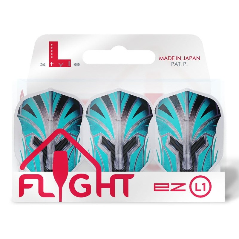 L-Style EZ L1 Prime Series Turquoise Clear White Dart Flights
