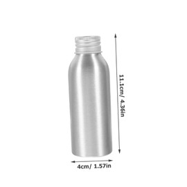 Homoyoyo 100ML Aluminium Empty Travel Bottles - Set of 3 Round Metal Containers for Lotion - Shampoo and Essential Oils with Screw On Lids for Travel and Storage