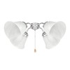 Aspen Creative 23044-4A Transitional Alabaster Bell Shape Ceiling Fan Glass