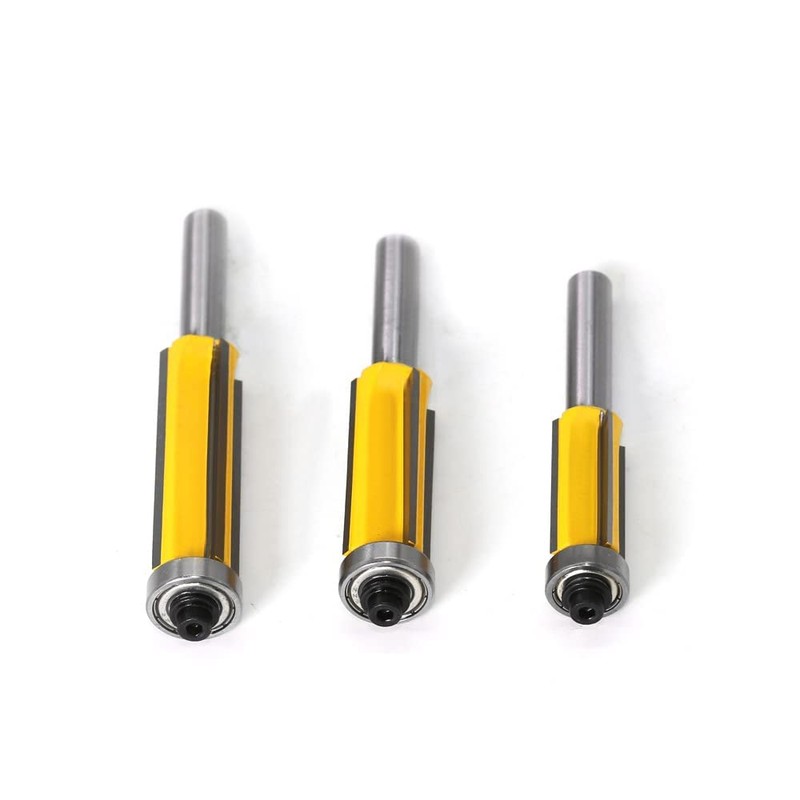 Mesee Pack of 3 8 mm Shank Flush Cutters, 4
