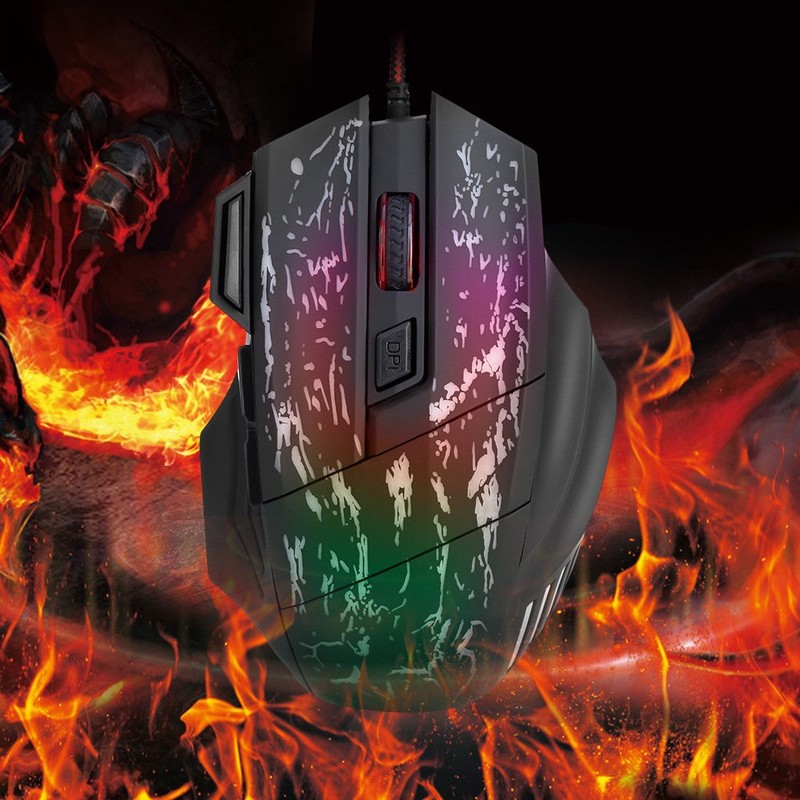 VBESTLIFE Game Mouse, 7 Tasten USB Wired Optical Game Gaming