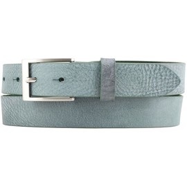 BELTINGER Children's Belt Made of Soft Full Cowhide Leather Vintage Look 3 cm Leather Belt for Boys 30 mm Narrow Belt Used Look, Khaki, silver
