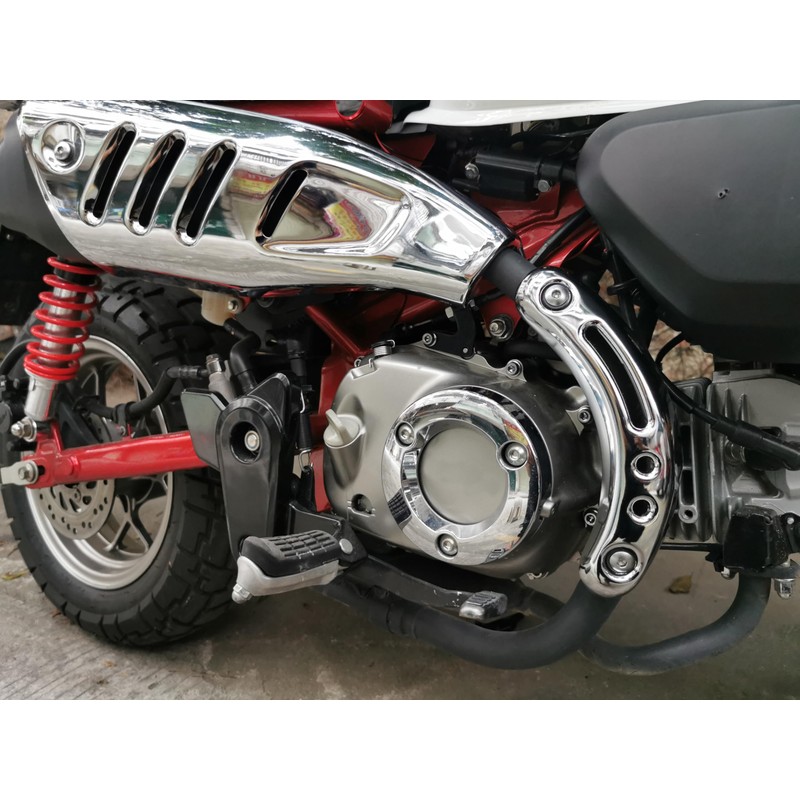 Compatible with Monkey 125 Z125 (2019-2024) Chrome Protective Muffler Pipe