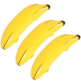 DazzJoy Inflatable Banana Balloons, Pack of 3 Inflatable Banana Balloons for Birthday Decoration, Inflatable Banana Toy for Hawaiian Party Decoration, Stag Night Women, Children's Birthday Decoration