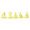 5 Pcs Yoga Statue Simple Style Yellow Attractive Decorative Durable