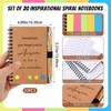 60 Pcs Employee Appreciation Gifts Inspirational Spiral Notebooks with Sticky
