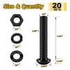 (20Sets) 1/4-20 Bolt x 1-1/4" Button Head Socket Cap Screws,