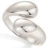 Embolden Jewelry Silhouette Bypass Wrap Ring in Silver | Chunky Open Twist Stackable Rings for Women | Bold Crossover Statement Ring Band (Size 6-7 Adjustable)