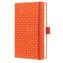 SIGEL J5118 Jolie Weekly Planner 2025, hardcover, 9,5 x 15 cm, 174 Pages, Orange