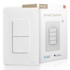 MOES Smart Double Light Switches, 2.4GHz Wi-Fi 2 Gang Single