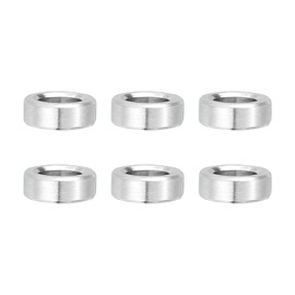PATIKIL 6 Pcs Stainless Steel Spacers, 6mm ID x 10mm OD x 3mm Height 304 Stainless Steel Bushing Screw Standoff Unthreaded Round Spacer for 1/4" M6 Screws Bolts Nuts
