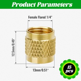 YTKavq 1/4" SAE Refrigeration Access Valve Caps，15 Pcs Service Access Valve Caps with Rubber Seal for HVAC AC Refrigeration System Accessories