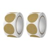JIHUOO 2 Rolls 1 Inch Round Kraft Paper Stickers Blank
