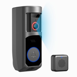 INNOSECU Wireless Battery Video Doorbell Camera 1080P with Chime, 92° Angle View with Pan Rotation 60°, Two Way Audio, AI Motion Detection, IR Night Vision and Cloud Storage, 2.4G Wi-Fi only