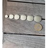 Pack of 10 Flat Smooth Silver Shiny Metal Eyelet Buttons