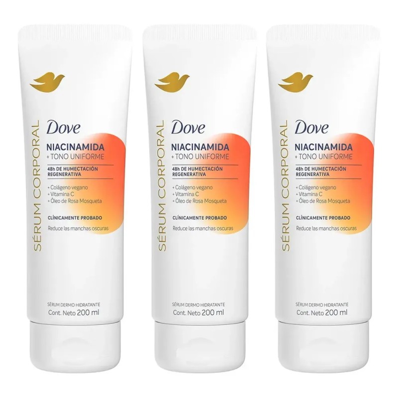 3 Sérum Corporal Dove Niacinamida 200ml