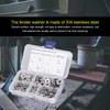 250PCS Flat Washer Kit Stainless Steel 5 Specifications Anti Corrosion