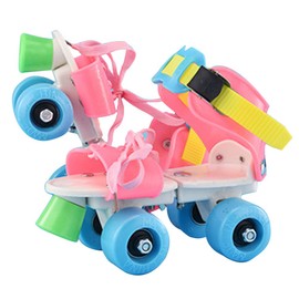 Generic Kids Roller Skates Adjustable Kids Roller Skates Double Row 4 Wheel Shoes Adjustable Size for Boys Girls, Professional Design, Safe Braking (Pink), Generick47npyaeso-10184333