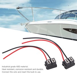 2pcs Wire Connector H7-4 H7 Female Wiring Harness Angled Ceramic Socket LED Connector with Wire for Lamp Holder