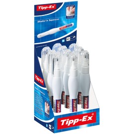 BIC Tipp-Ex Korrekturstift Shake´n Squeeze, mit Metallspitze, 10x8 ml, Ideal für das Büro, das Home Office oder die Schule
