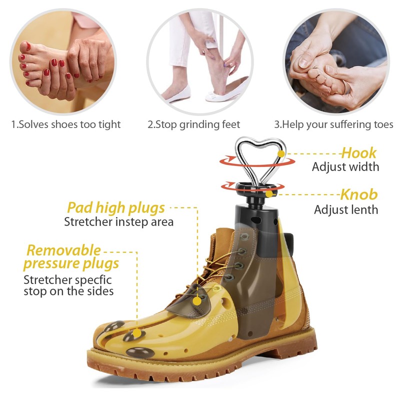 CuteHome Shoe Stretcher Men Women, Boot Stretcher,Expands Length and Width