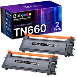 E-Z Ink Compatible TN660 Toner Cartridge Replacement for Brother TN-660 TN660 TN630 High Yield to Use with HL-L2380DW HL-L2320D HL-L2340DW DCP-L2540DW MFC-L2700DW MFC-L2720DW Printer (Black, 2 Pack)