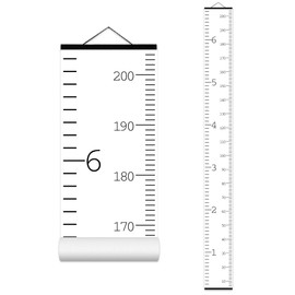 Nustila Growth Height Chart Handing Ruler Wall Decor for Kids, Canvas Removable Height Growth Chart for Boys and Girls Toddler Baby Bedroom Decor 79 x 7.9 inch