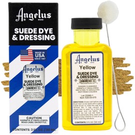 Angelus Suede Dye - Amarillo - Tinte líquido de alta calidad para gamuza, nubuck y piel de pañal
