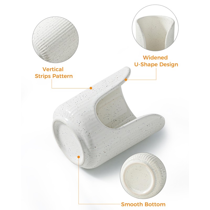 ABRUTY Bathroom Cup Dispenser, 3oz-4oz Ceramic Paper Cup Holder, Small