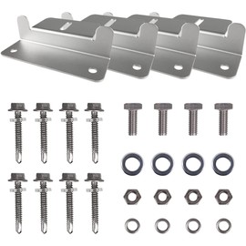 HQST Solar Panel Mounting Brackets with Nuts and Bolts Set of 4 Units, Supporting for RV, Boat, Roof, Wall and Other Off Gird Installation