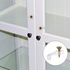 Blulu 50 Pack Glass Retainer Clips with Screws 4 mm