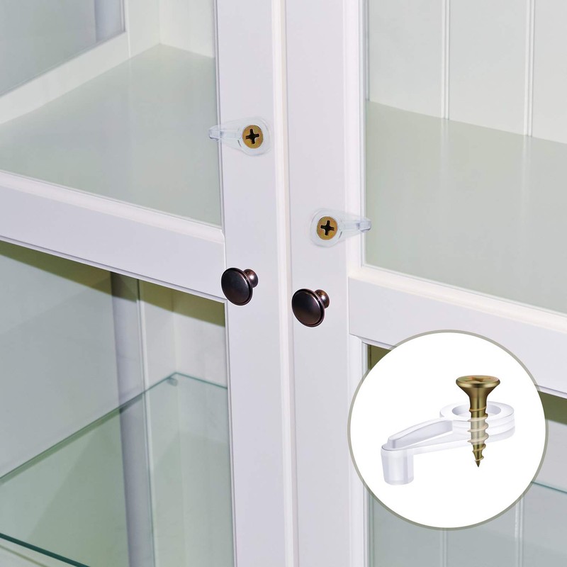 Blulu 50 Pack Glass Retainer Clips with Screws 4 mm