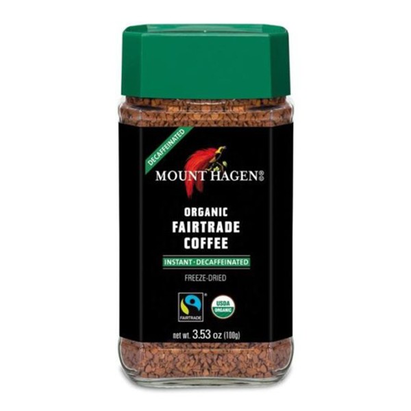 Mount Hagen Organic Fairtrade Decaffeinated Instant Coffee 100g