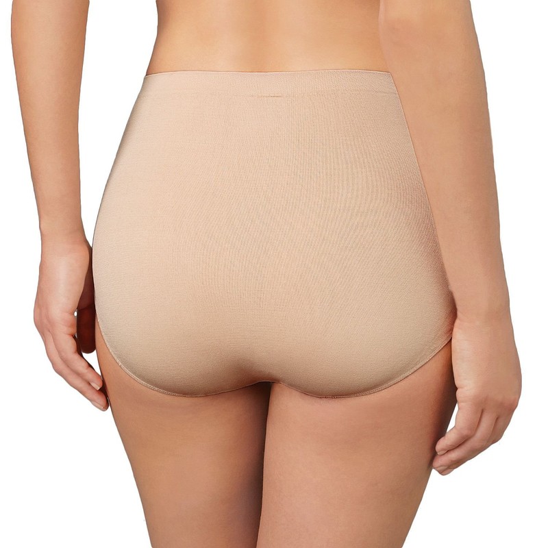 Ellen Tracy Essentials Womens Seamless Briefs 4-Pack Panties (Large, Ivory