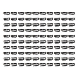 100pcs Hair Extension Clips Multipurpose 38mm 10 Teeth Wig Clips for Hair Extensions DIY Black