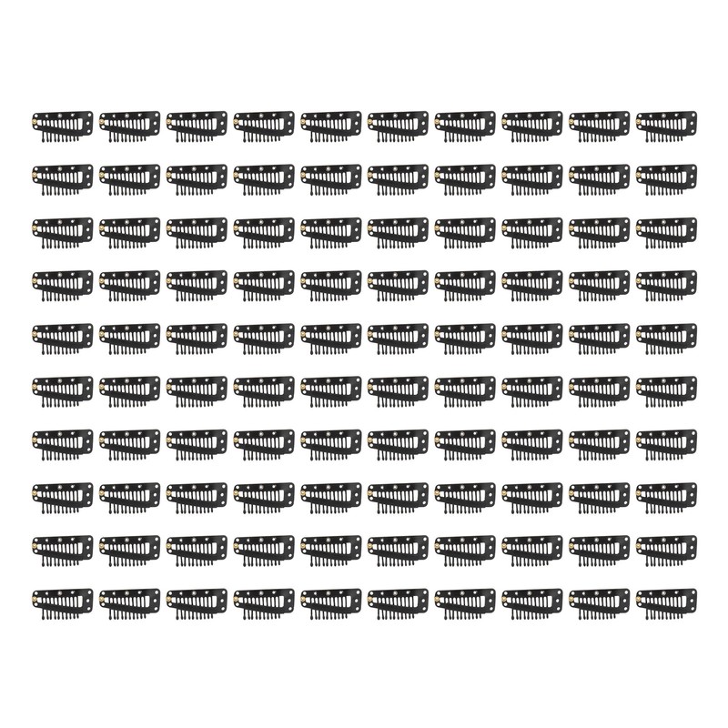 100pcs Hair Extension Clips Multipurpose 38mm 10 Teeth Wig Clips