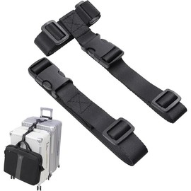 Luggage Straps, Luggage Connector Straps for Suitcases Add A Bag and Connect Your 2 Suitcases Together Adjustable Attachment Accessories Belts (1'' Width S Size) - Color: Normal
