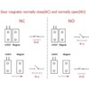 Gebildet 4 Sets Black Magnetic Switch Wiring NO/NC Door Installation